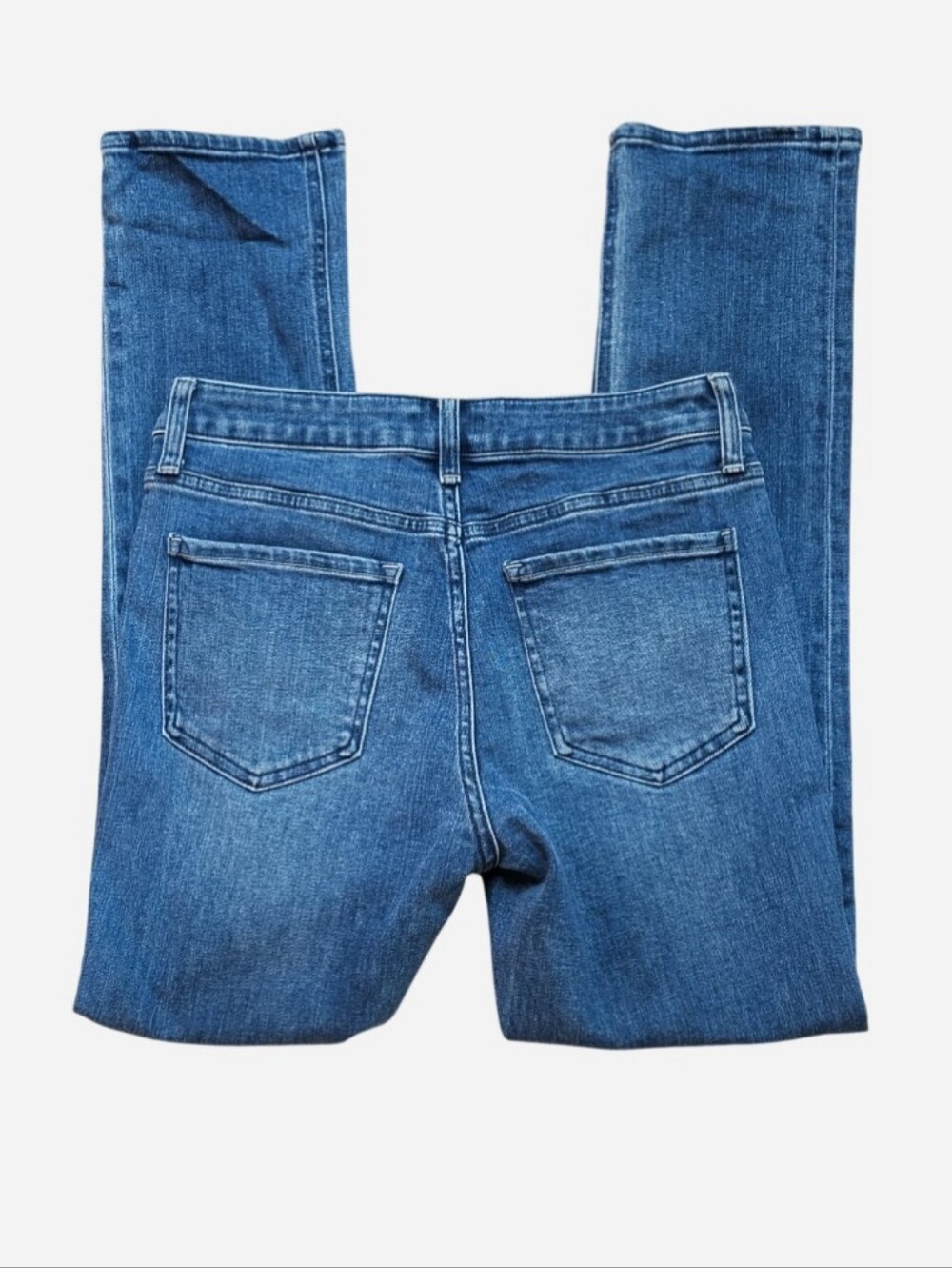 Quince Stretch Mid Rise Slim Straight Jeans Women's 27 Medium Wash Minimalist - Picture 4 of 14